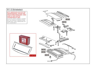 Junta techo corredizo para PORSCHE 911 F/G 964 993 Tira de terciopelo TRASERO 91156419300