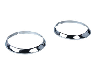 2x anello faro per PORSCHE 911 G 964 anello di vernice CROMATO