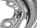 4 jantes en acier pour PORSCHE 356 et VW Coccinelle, 5x205 ET15, 5,5x15, chromées.