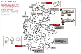 Tubo di collegamento scambiatore di calore per tubo di scarico PORSCHE 911 G 3.2 Carrera