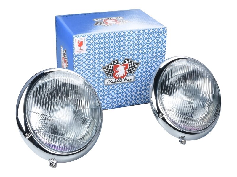 2x Koplampen voor PORSCHE 356 VW Kever E-Mark JP-Dansk