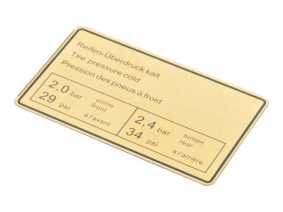 Adhesivo de presi&oacute;n de neum&aacute;ticos para PORSCHE 911 G 72-89 SC