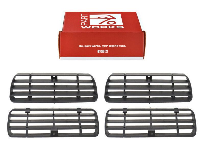 4 rejillas de entrada de aire para los paneles laterales del PORSCHE 924 turbo y 931.