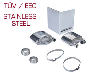 Einddemper voor PORSCHE 993 Carrera uitlaatdemper + accessoires T&Uuml;V