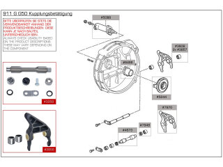 Tube guide de butée dembrayage pour PORSCHE 911...