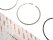 1x segments de piston pour PORSCHE 924S 944 2.5 944S 928 5.0 jeu MAHLE