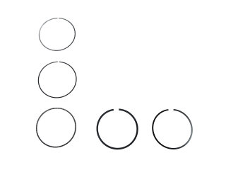 6x aros de pist&oacute;n para PORSCHE 996 997 3.6 Carrera juego GOETZE