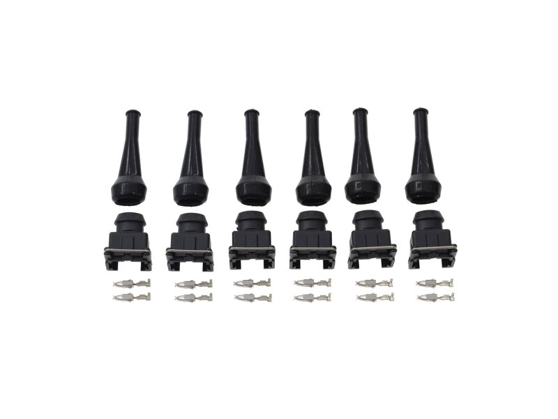 6 Conectores de Injetor de Combustível para BMW Série 3 E30 325i, Série 5 E23 525i, E24 E28 com Bucha de Borracha