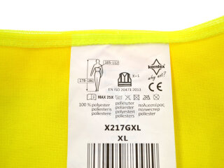 4 gilets haute visibilit&eacute; pour tous v&eacute;hicules, conformes &agrave; la norme EN ISO 20471 XL