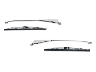 2 brazos de limpiaparabrisas para PORSCHE 911 F/G 68-77 914 + Escobilla de acero inoxidable