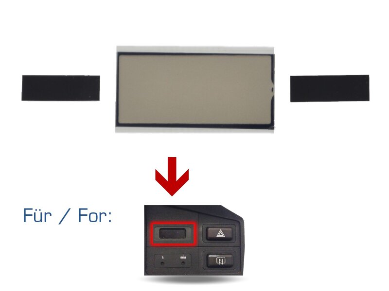 Orologio digitale con display per BMW E30 E28 E24 E23, riparazione LCD, colore LUCE