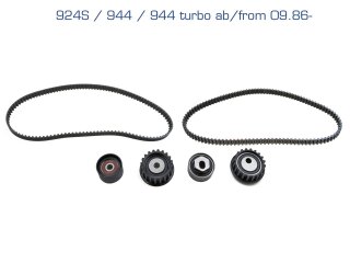 Kit de courroie de distribution pour PORSCHE 924S 944 turbo 951 &agrave; partir de 09/86 - LC