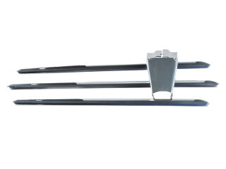 Rejilla de bocina para faros antiniebla para PORSCHE 356 B/C, cromada, derecha