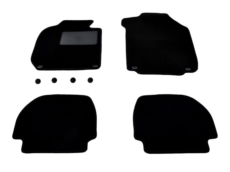 Floor mats for PORSCHE 911 G SC 930 Coupe, carpets + eyelets, BLACK