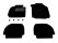 Floor mats for PORSCHE 911 G SC 930 Coupe, carpets + eyelets, BLACK