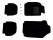 Floor mats for PORSCHE 911 G SC 930 Coupe, carpets + eyelets, BLACK