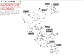 Guarnizione binario alzacristallo per PORSCHE 911 F/G 964...