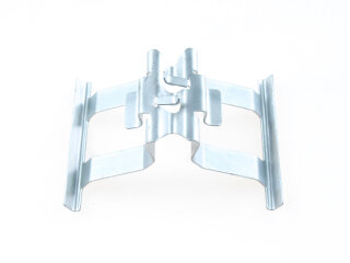 2x Veerbelaste remblokgeleidingsplaten voor PORSCHE 997 turbo 07-09 GT3 ACHTERKANT 99735295910