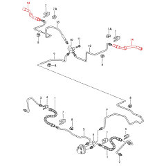 Mangueira de freio para PORSCHE 993 Carrera turbo de 95- REAR
