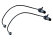 2x Indicatore di usura pastiglie freno per PORSCHE Macan 95B PR n. 1LY 1ZZ 1LK 1ZK 1LG 1LU 1LP 1ZP VA