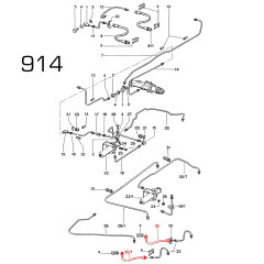 Remleiding voor PORSCHE 911 F/G SC 930 tot -83 914 ACHTER