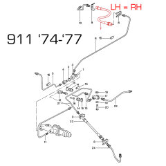 Manguera de freno para PORSCHE 911 2.0 2.2 G 2.7 3.0 SC 3.2 930 914 DELANTERA