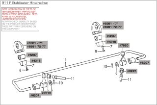 2x Stabilisatorstangbussen voor PORSCHE 911 F/G 930 914...