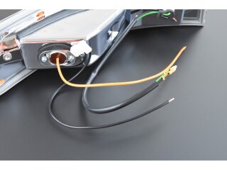 Bo&icirc;tier de clignotant pour PORSCHE 911 F SWB 912 - 1968 + lentille BLANC-ORANGE AVANT GAUCHE