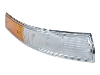 Clignotant avant droit blanc-orange chrom&eacute; pour Porsche 911 F (1969-1973)