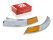 Lentes de intermitente para PORSCHE 911 F 69-73, intermitentes delanteros, cromados blanco-naranja, izquierdo y derecho.