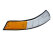 Clignotant avant droit blanc-orange noir pour Porsche 911 F (1969-1973)