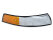 Indicator lens for PORSCHE 911 F 69-73 FRONT indicator WHITE-ORANGE BLACK RIGHT