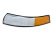 Lente de intermitente para PORSCHE 911 F 69-73, intermitente delantero, blanco-naranja, negro, izquierdo