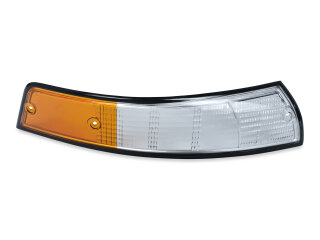 Lenti indicatori di direzione per PORSCHE 911 F 69-73 INDICATORE ANTERIORE BIANCO-ARANCIO NERO S+D