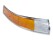 Blinkerglas für PORSCHE 911 F 69-73 Blinker VORNE ORANGE-WEIß CHROM RECHTS