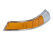 Lente indicadora para PORSCHE 911 F 69-73 DIANTEIRA, LARANJA-BRANCA CROMADA, LADO DIREITO