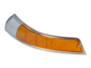 Lente indicadora para PORSCHE 911 F 69-73 DIANTEIRA LARANJA-BRANCO CROMADA L+D