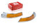 Lente indicadora para PORSCHE 911 F 69-73 DIANTEIRA LARANJA-BRANCO CROMADA L+D