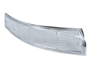 Blinkerglas f&uuml;r PORSCHE 911 F 69-73 Blinker VORNE WEI&szlig; CHROM L+R