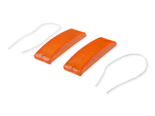 2x Blinkerglas f&uuml;r PORSCHE 911 G 74-89 SC 930 Blinker VORNE ORANGE L=R