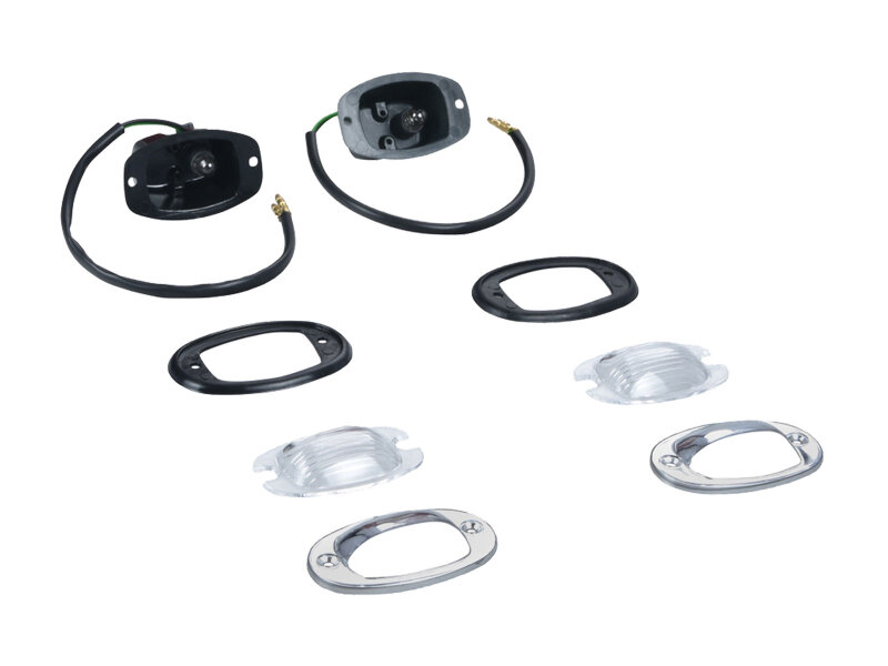 2x Luzes de Placa para PORSCHE 356 B/C com Carcaça