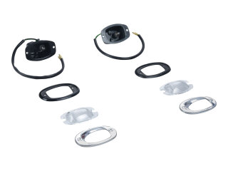 2x Kentekenplaatverlichting voor PORSCHE 356 B/C met behuizing