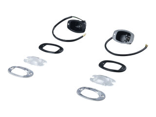 2x Kentekenplaatverlichting voor PORSCHE 356 B/C met behuizing