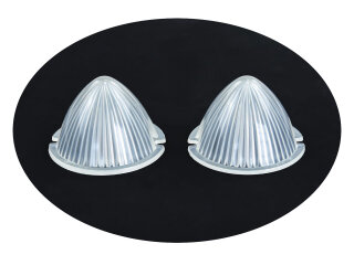 2x Knipperlichtlenzen voor PORSCHE 356 tot -52 VOOR WIT L=R