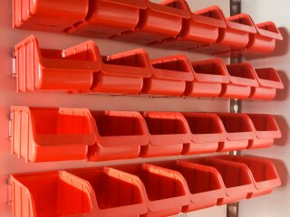 Wandbeugel voor Hünersdorff stapelboxen, maten 1, 2,...