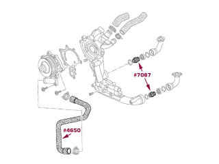 Aansluitfitting waterpomp voor PORSCHE 996 997 turbo GT3...