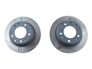 2x discos de freno para PORSCHE 911 3.2 Carrera TRASERO ranurado