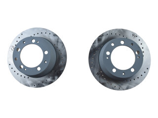 2x discos de freno para PORSCHE 944 S 2.5 2.7 87-89...