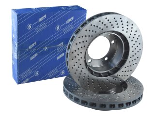 2x disques de frein pour PORSCHE 964 turbo 3.6 AVANT