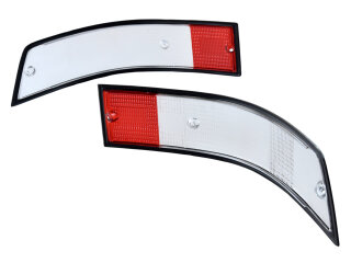 Lenti per fanali posteriori per PORSCHE 911 F/G 69-89 BIANCO-ROSSO CERCHIO NERO S+D